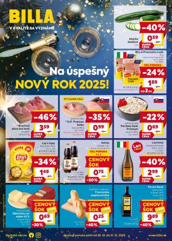 Leták Billa - 28.12.2024 - 31.12.2024.