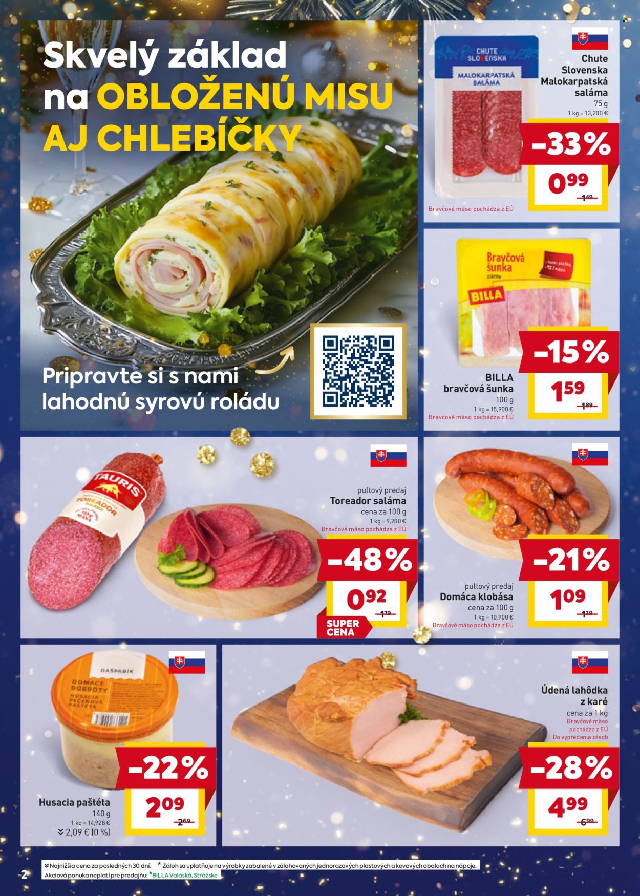 Leták Billa - 28.12.2024 - 31.12.2024. Strana 2