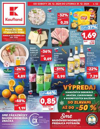 Leták Kaufland - 28.12.2024 - 31.12.2024.