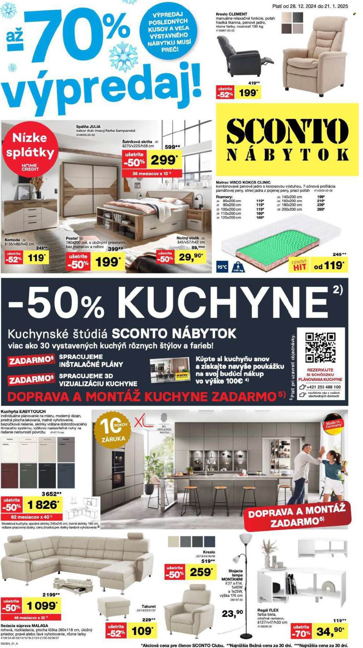 Leták Sconto nábytok - 28.12.2024 - 21.1.2025. Strana 1