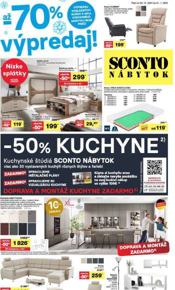 Leták Sconto nábytok - 28.12.2024 - 21.1.2025.