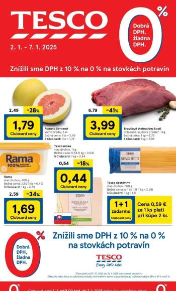 Leták TESCO - 2.1.2025 - 7.1.2025.