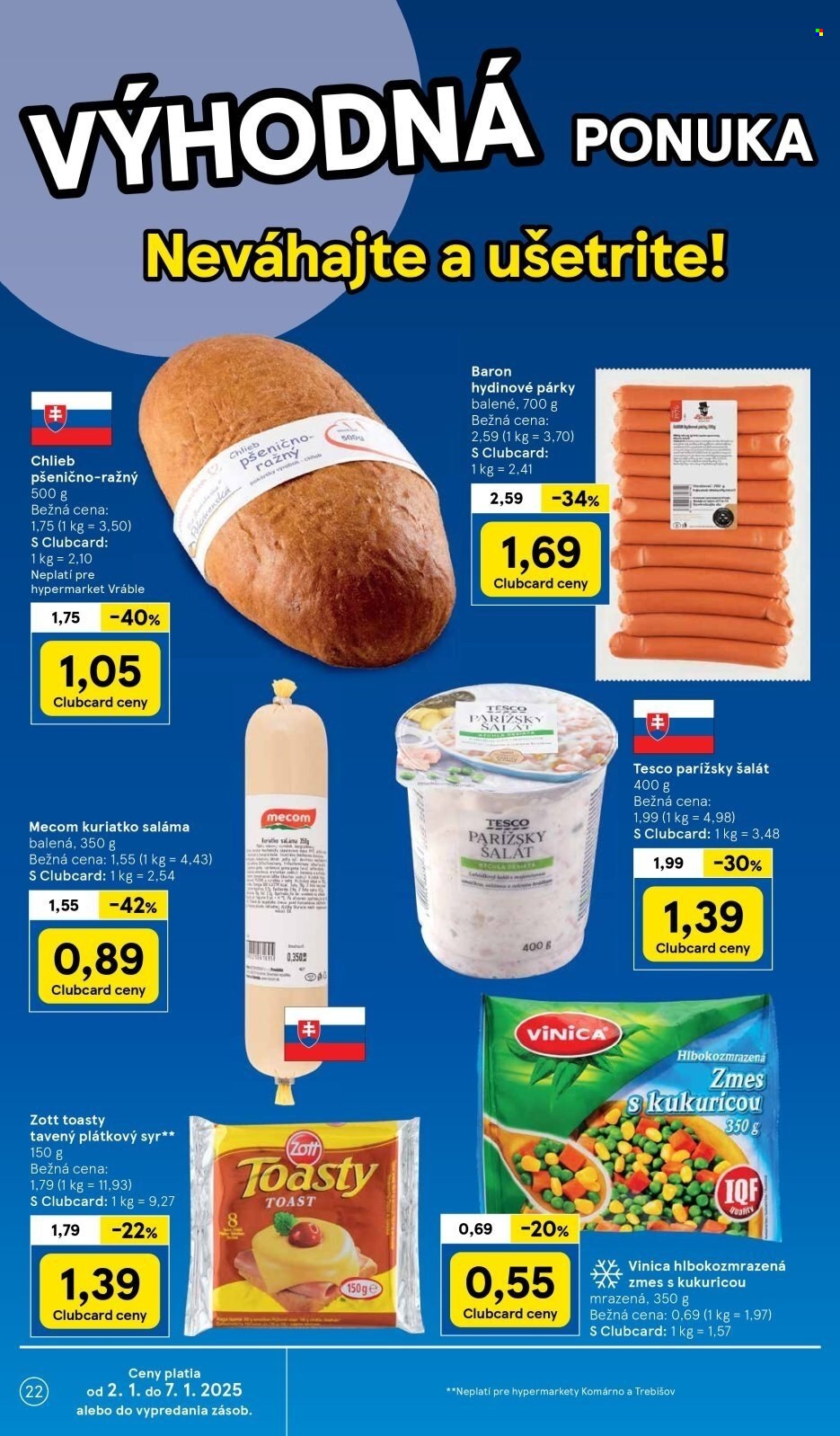 Leták TESCO - 2.1.2025 - 7.1.2025. Strana 22
