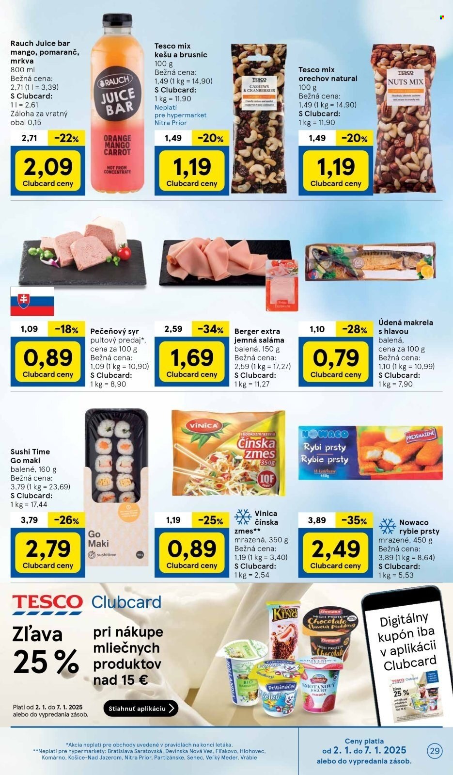 Leták TESCO - 2.1.2025 - 7.1.2025. Strana 29