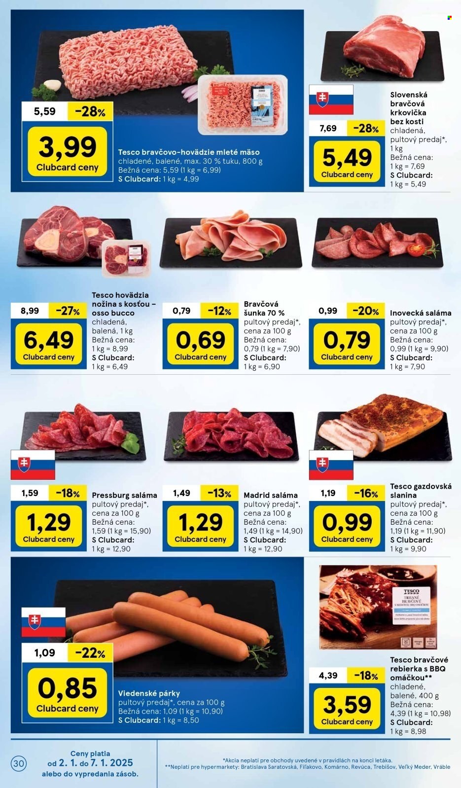 Leták TESCO - 2.1.2025 - 7.1.2025. Strana 30
