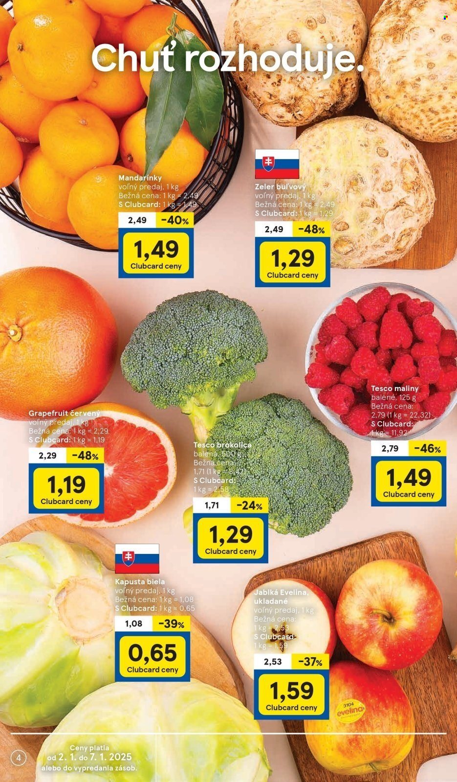 Leták TESCO supermarket - 2.1.2025 - 7.1.2025. Strana 4