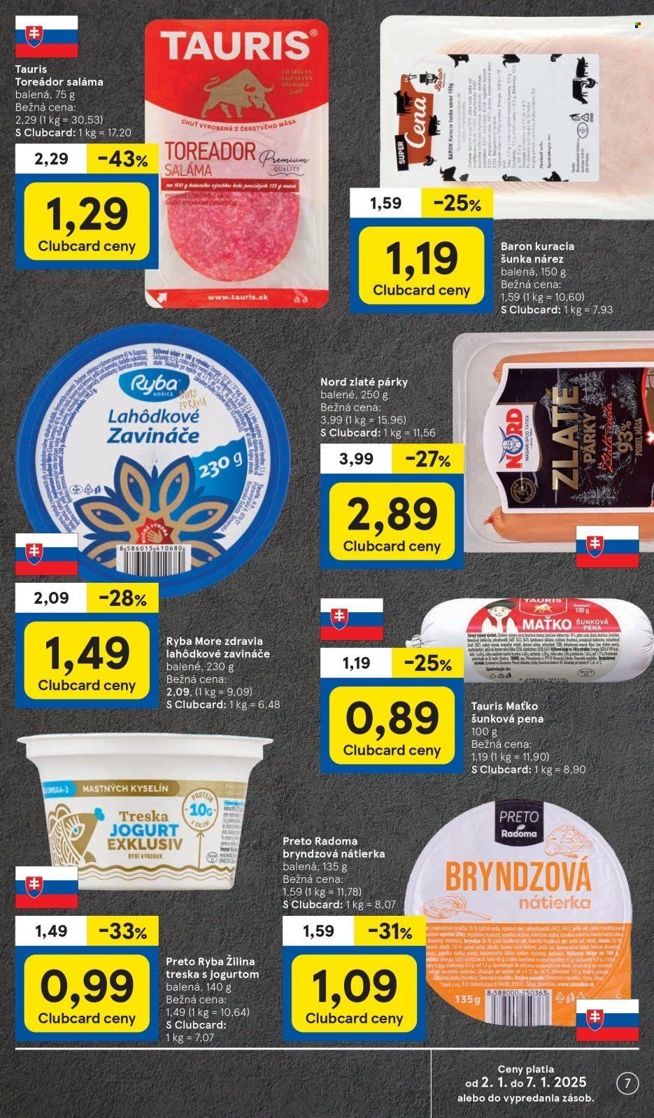 Leták TESCO supermarket - 2.1.2025 - 7.1.2025. Strana 7