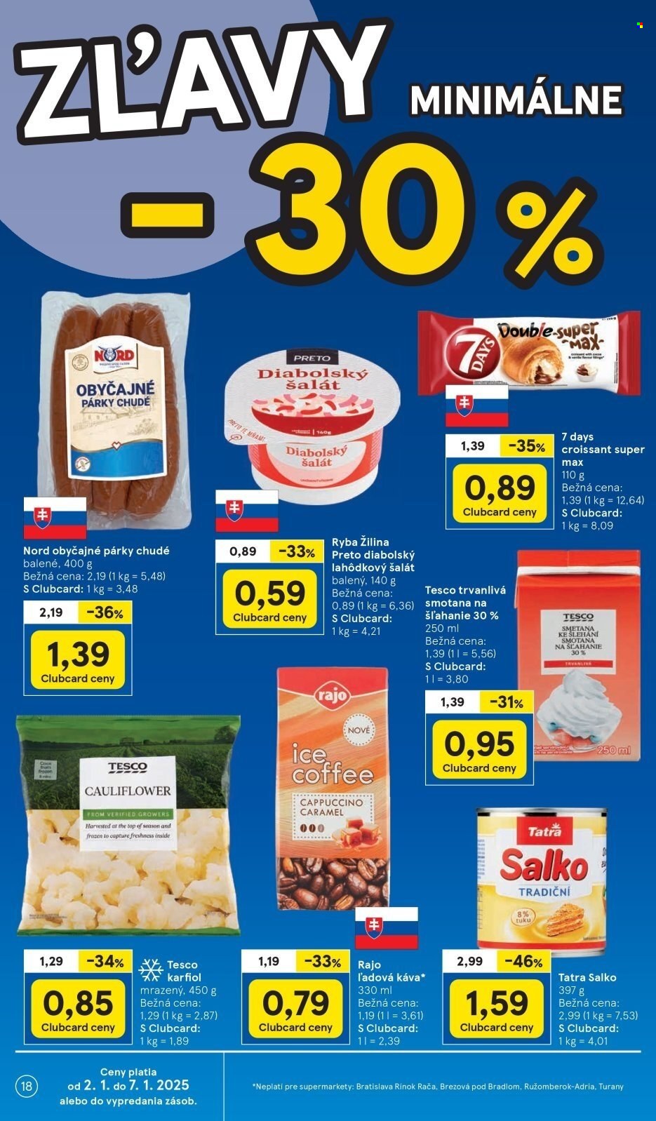 Leták TESCO supermarket - 2.1.2025 - 7.1.2025. Strana 18