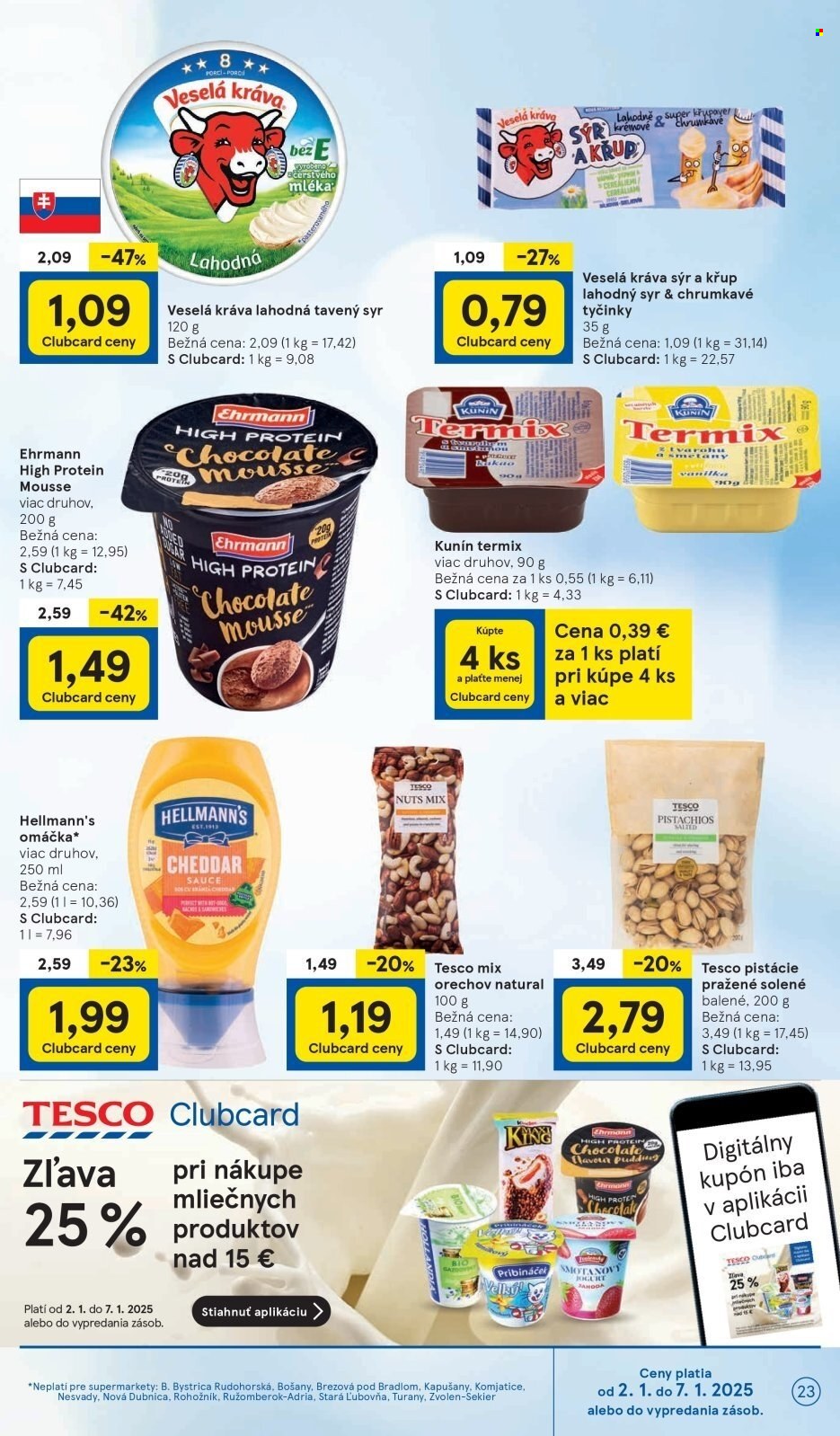 Leták TESCO supermarket - 2.1.2025 - 7.1.2025. Strana 23
