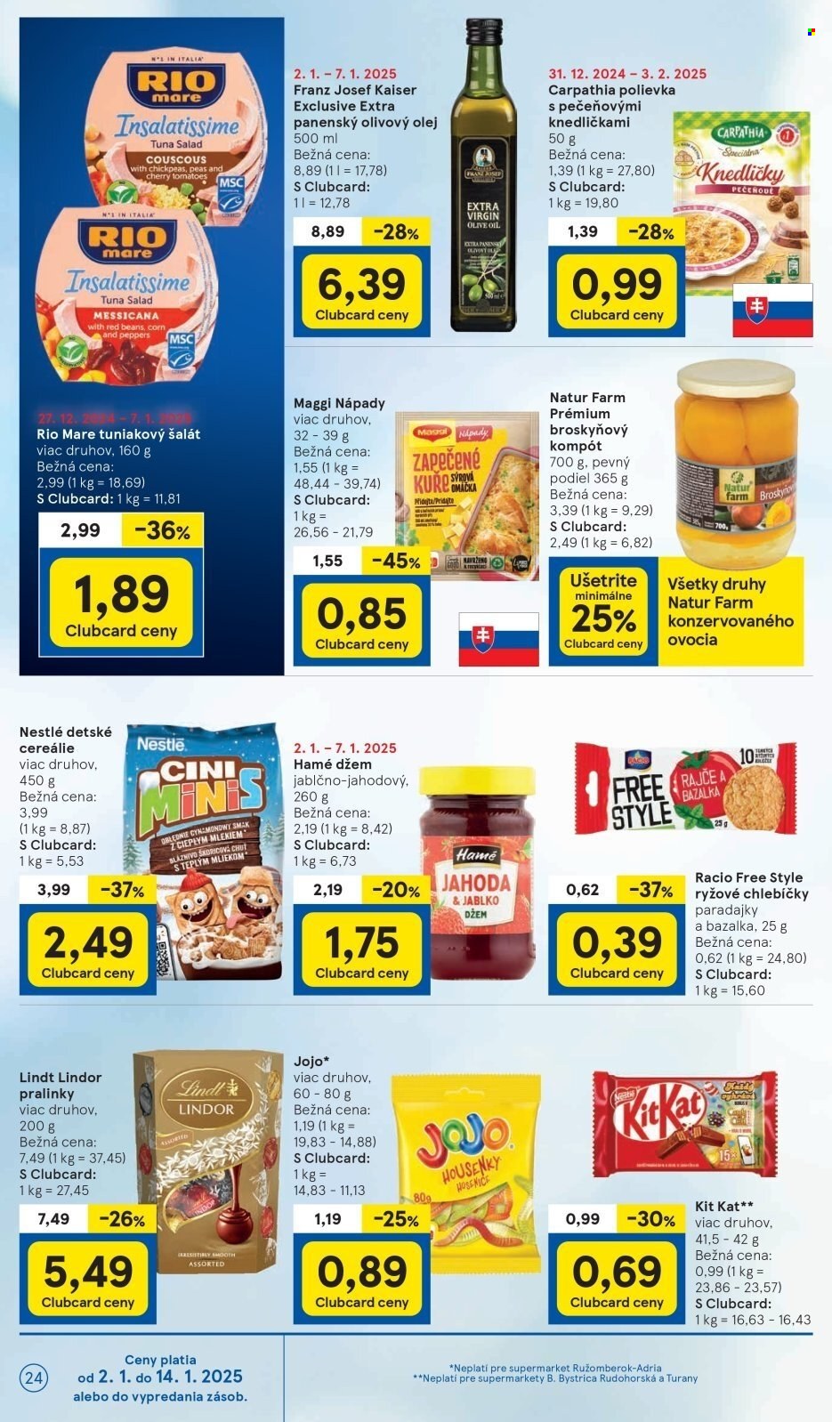 Leták TESCO supermarket - 2.1.2025 - 7.1.2025. Strana 24