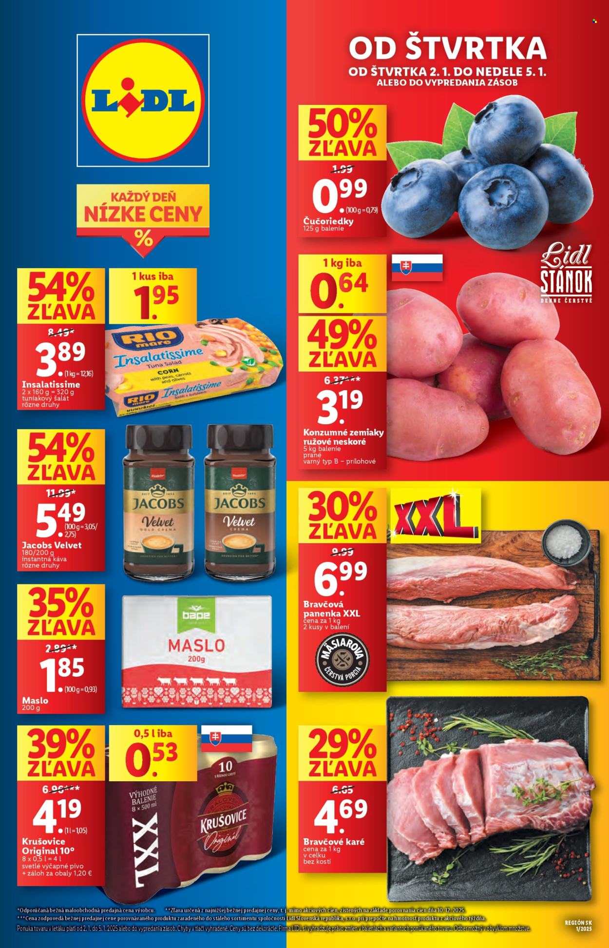 Leták Lidl - 2.1.2025 - 5.1.2025. Strana 1