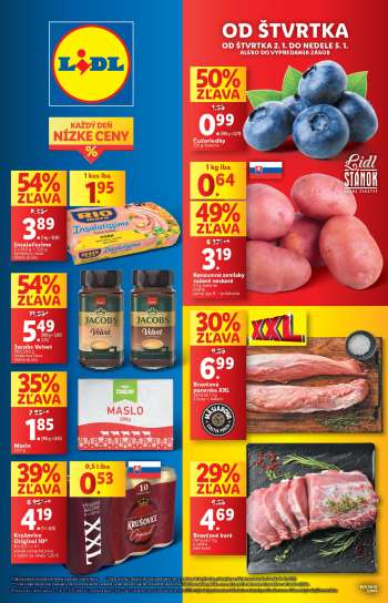 Leták Lidl - 2.1.2025 - 5.1.2025.