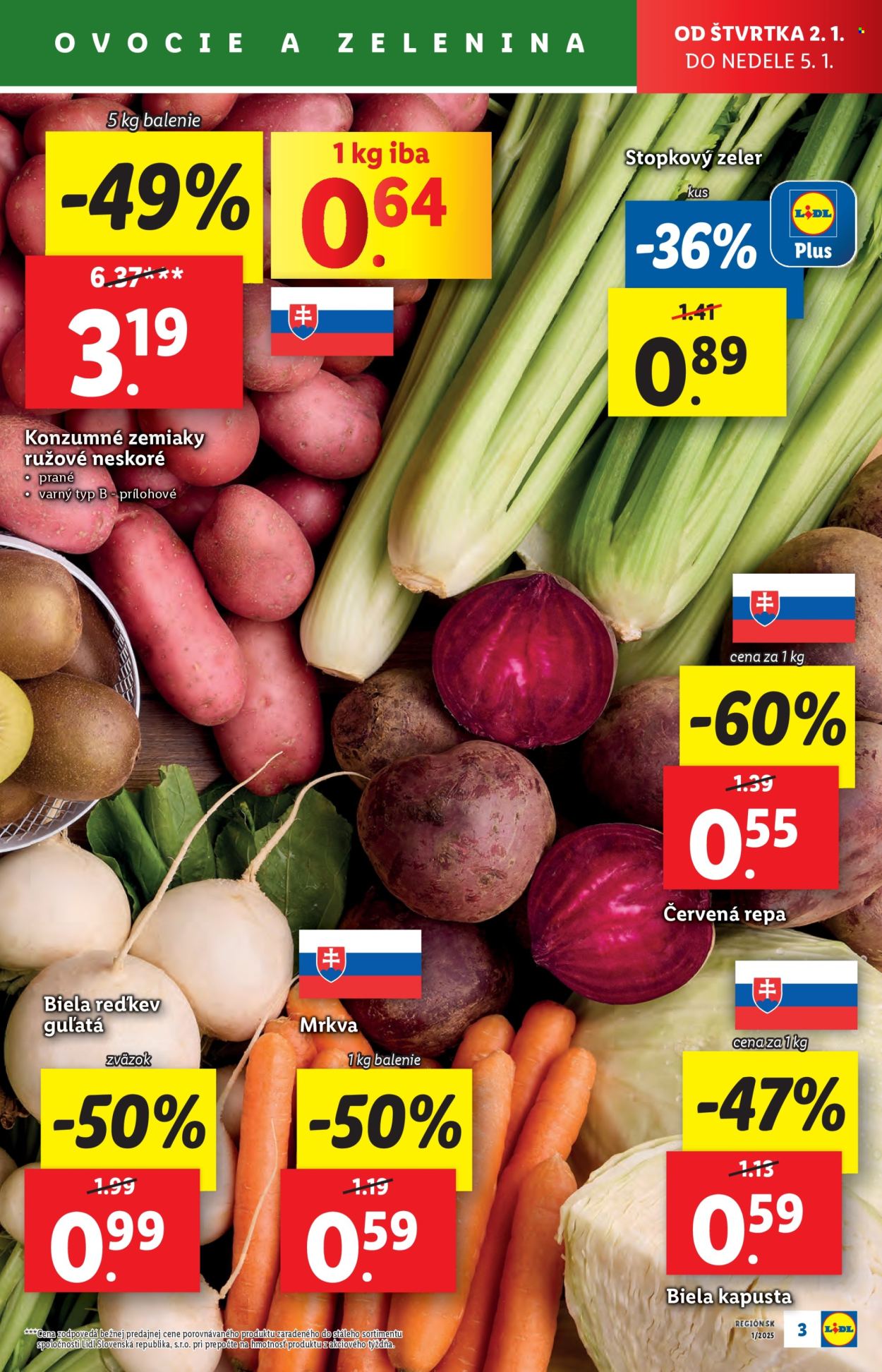 Leták Lidl - 2.1.2025 - 5.1.2025. Strana 3