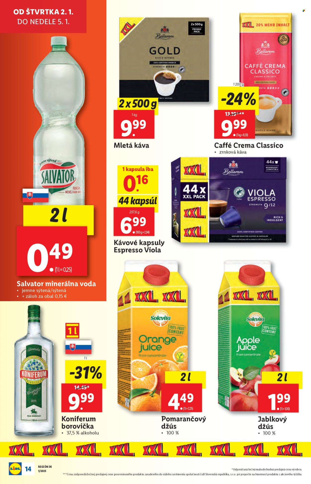 Leták Lidl - 2.1.2025 - 5.1.2025. Strana 14