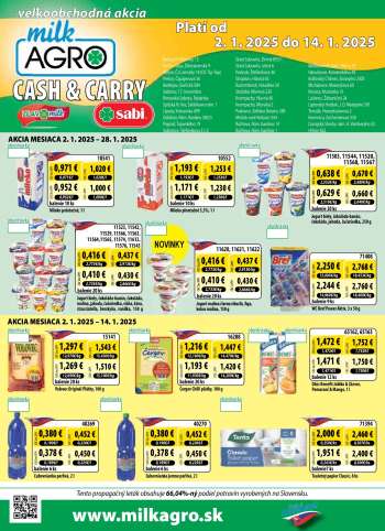 Leták Milk AGRO - 2.1.2025 - 14.1.2025.