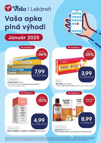 Leták Vaša lekáreň - 1.1.2025 - 31.1.2025.