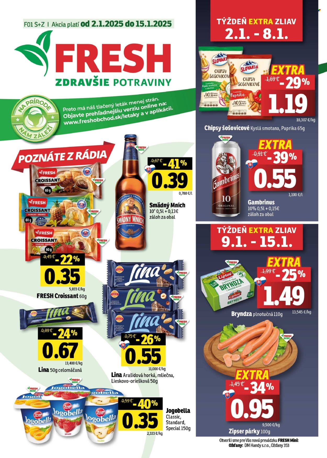 Leták FRESH - 2.1.2025 - 15.1.2025. Strana 1