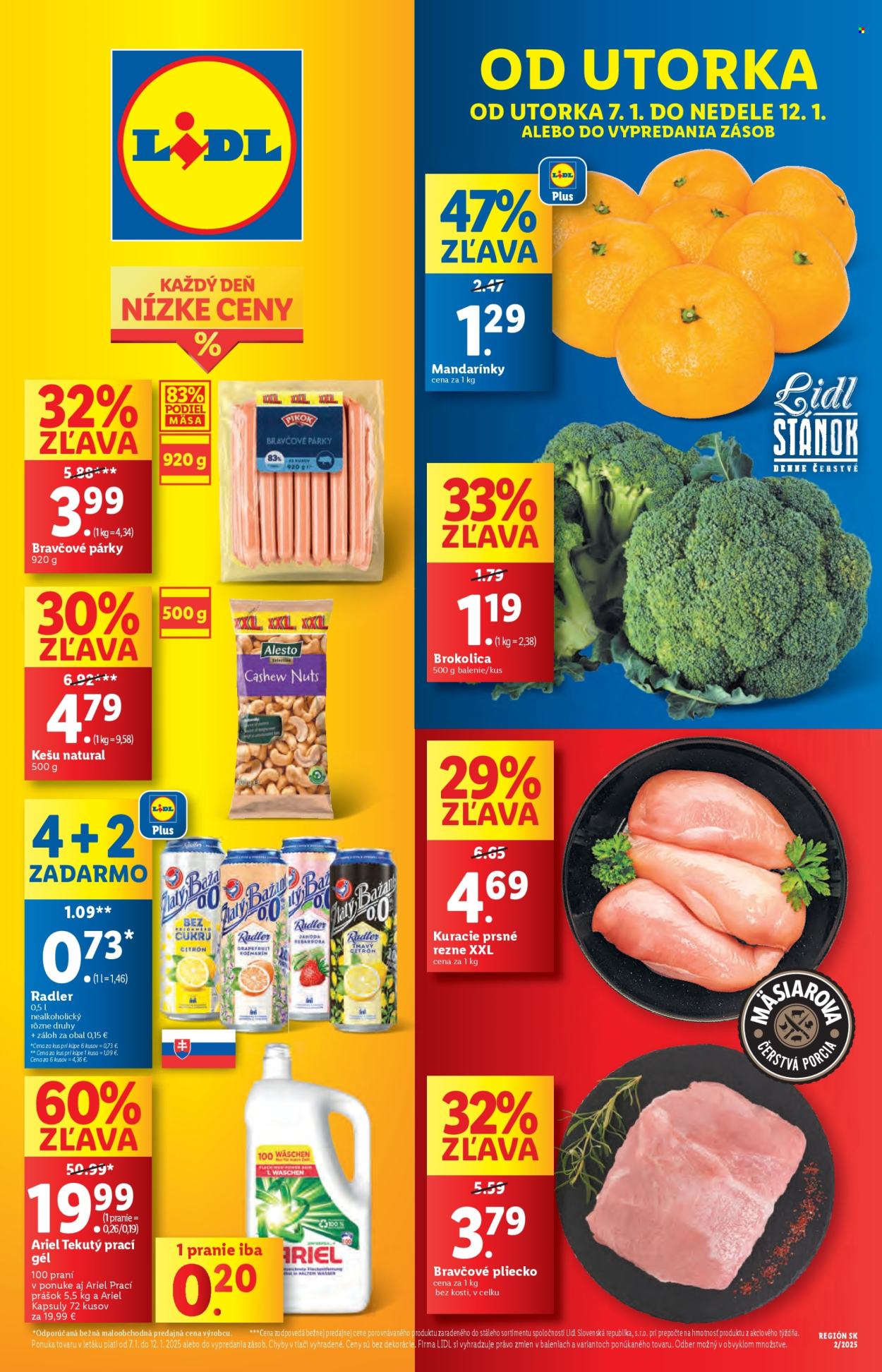 Leták Lidl - 7.1.2025 - 12.1.2025. Strana 1