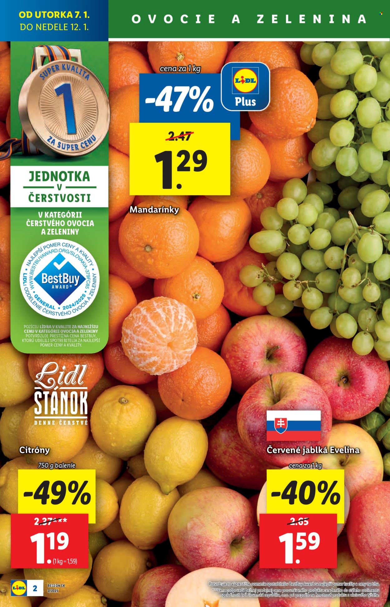 Leták Lidl - 7.1.2025 - 12.1.2025. Strana 2