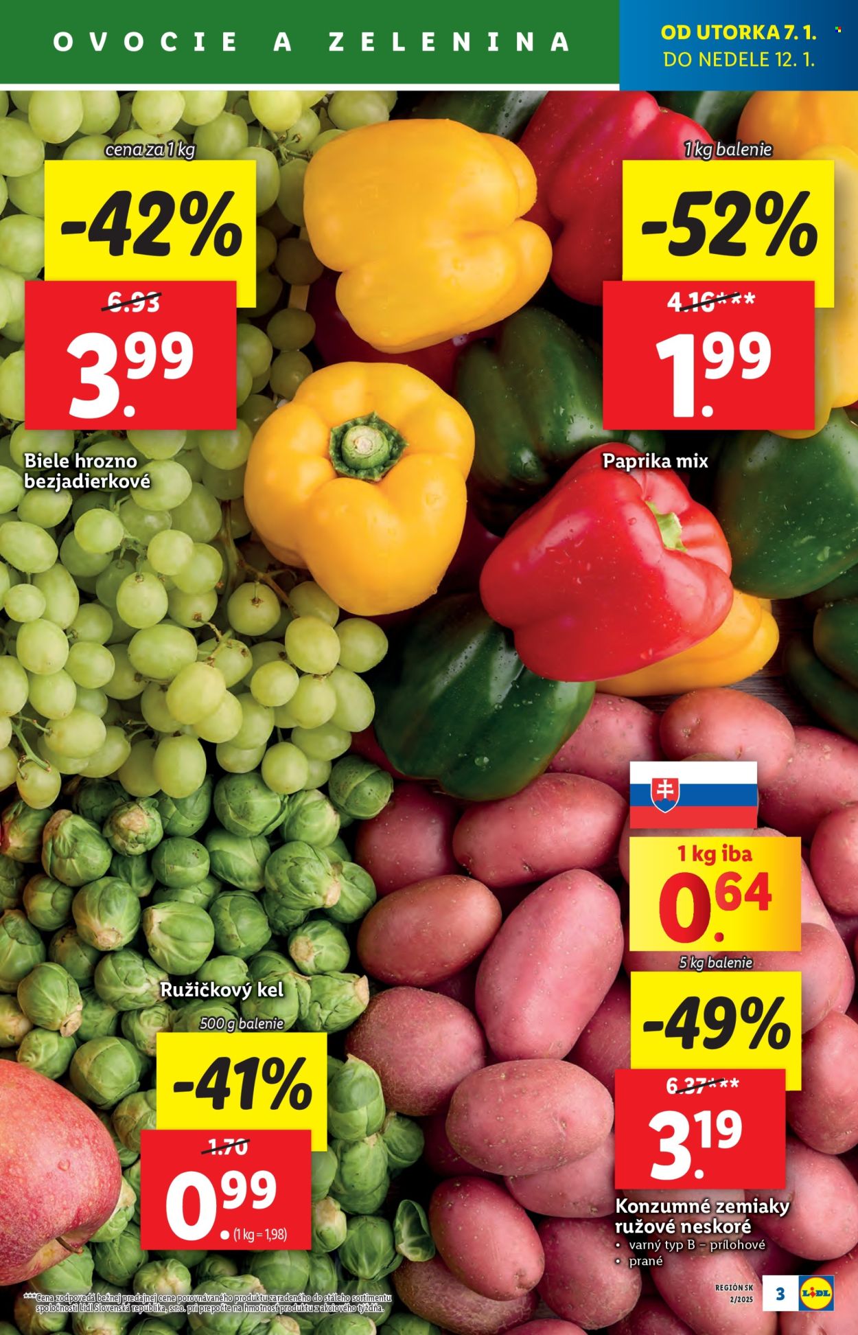 Leták Lidl - 7.1.2025 - 12.1.2025. Strana 3