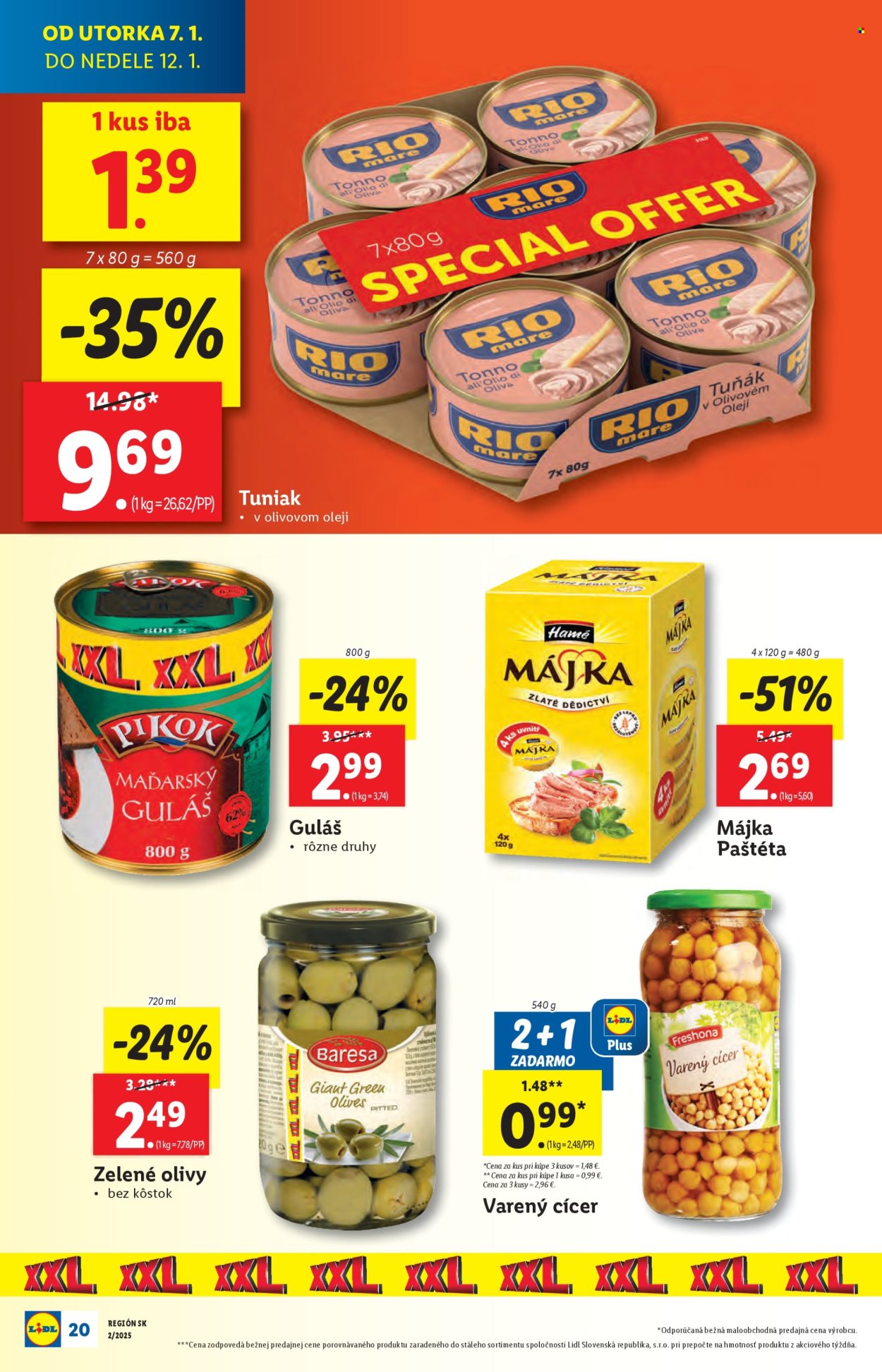 Leták Lidl - 7.1.2025 - 12.1.2025. Strana 20