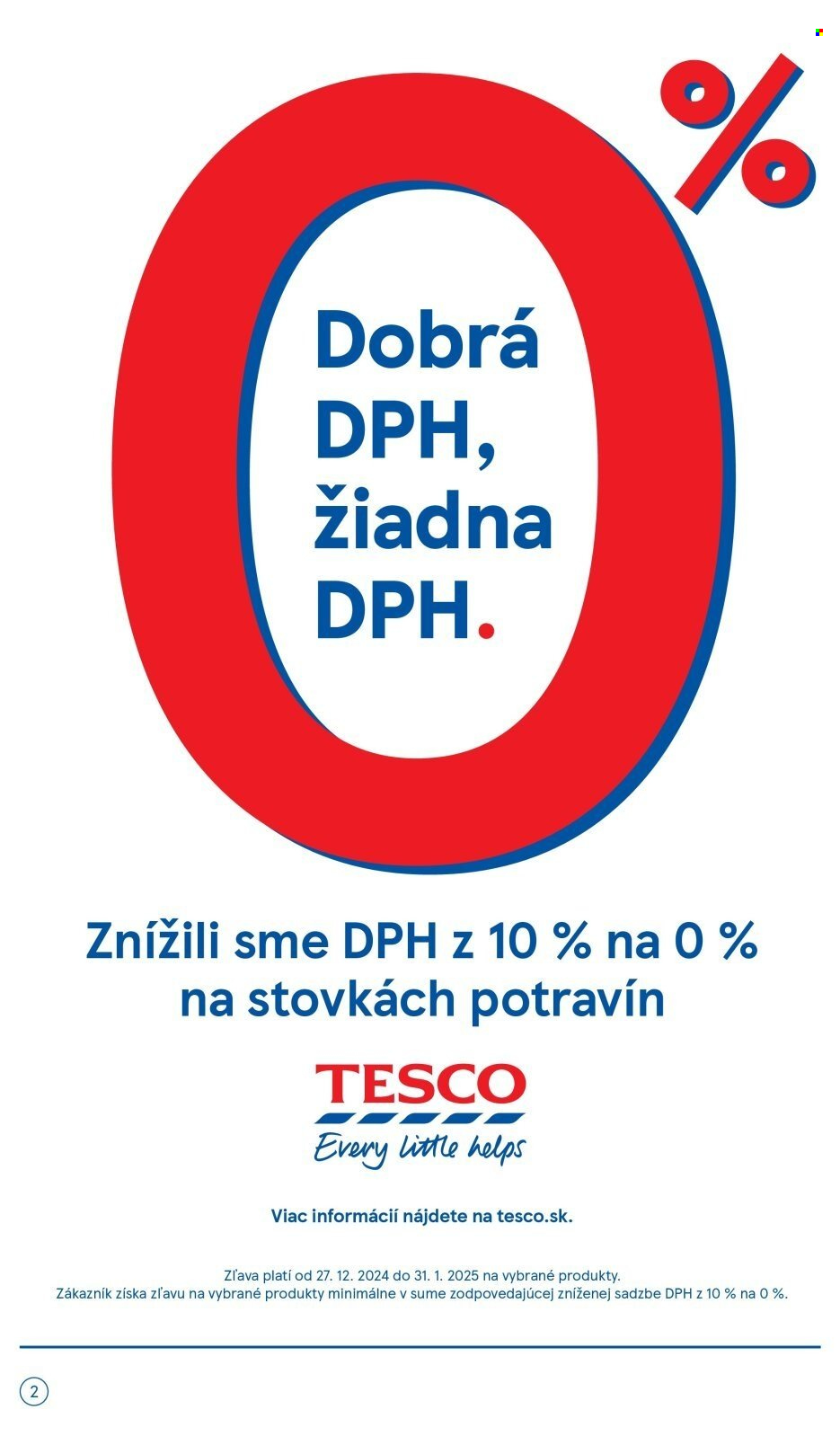 Leták TESCO supermarket - 8.1.2025 - 14.1.2025. Strana 2