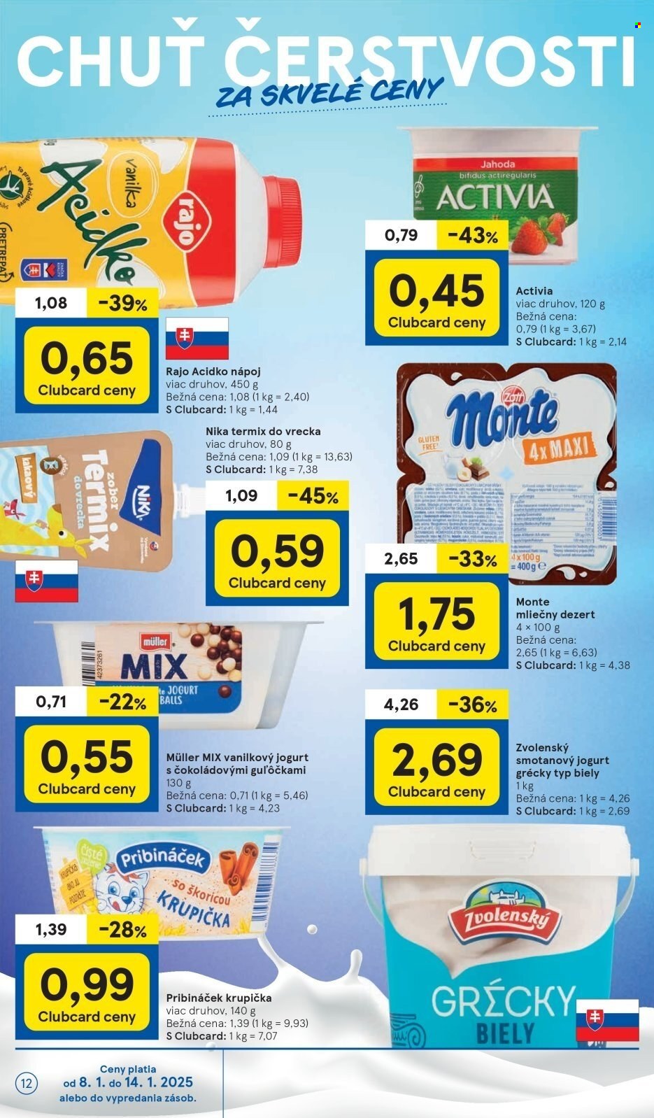 Leták TESCO supermarket - 8.1.2025 - 14.1.2025. Strana 12