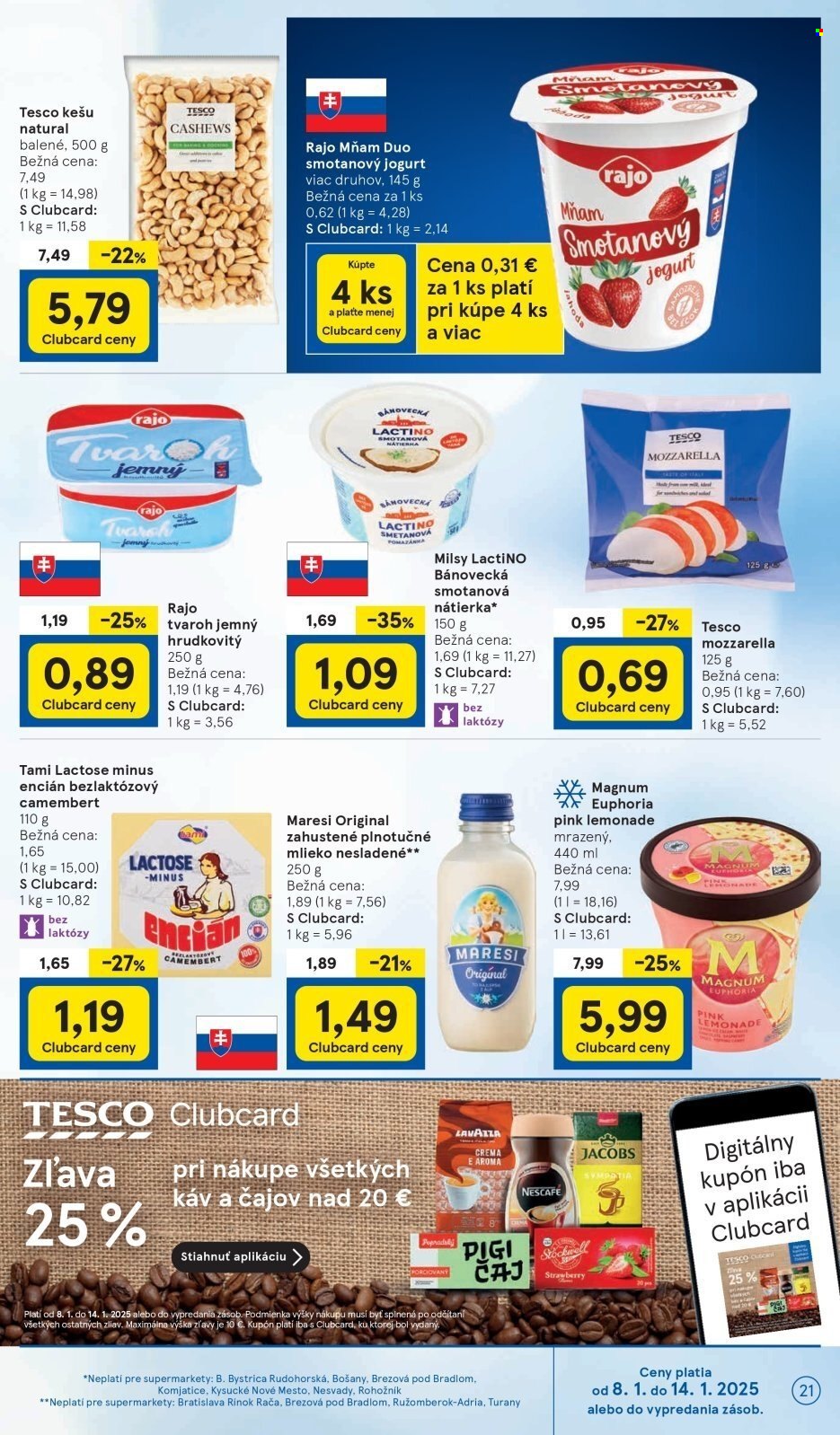 Leták TESCO supermarket - 8.1.2025 - 14.1.2025. Strana 21