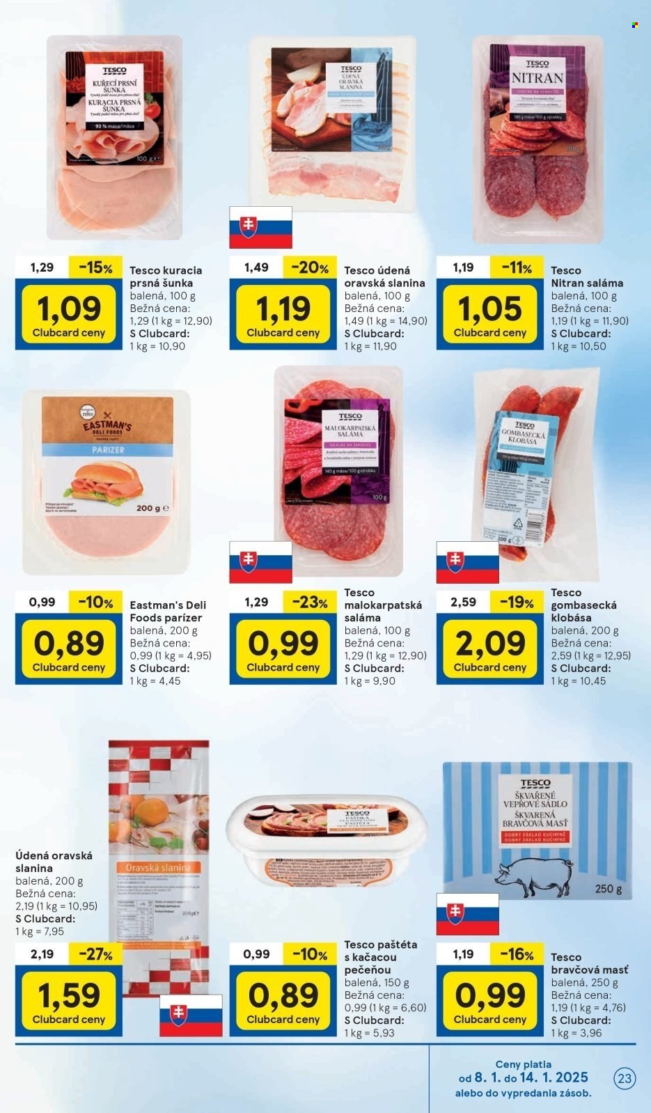 Leták TESCO supermarket - 8.1.2025 - 14.1.2025. Strana 23