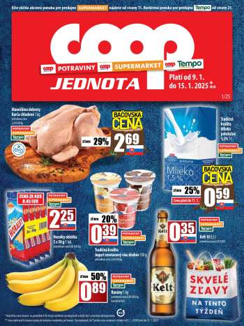 Leták COOP Jednota - 9.1.2025 - 15.1.2025.