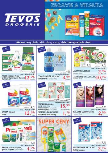 Leták Tevos Drogérie - 8.1.2025 - 17.1.2025.