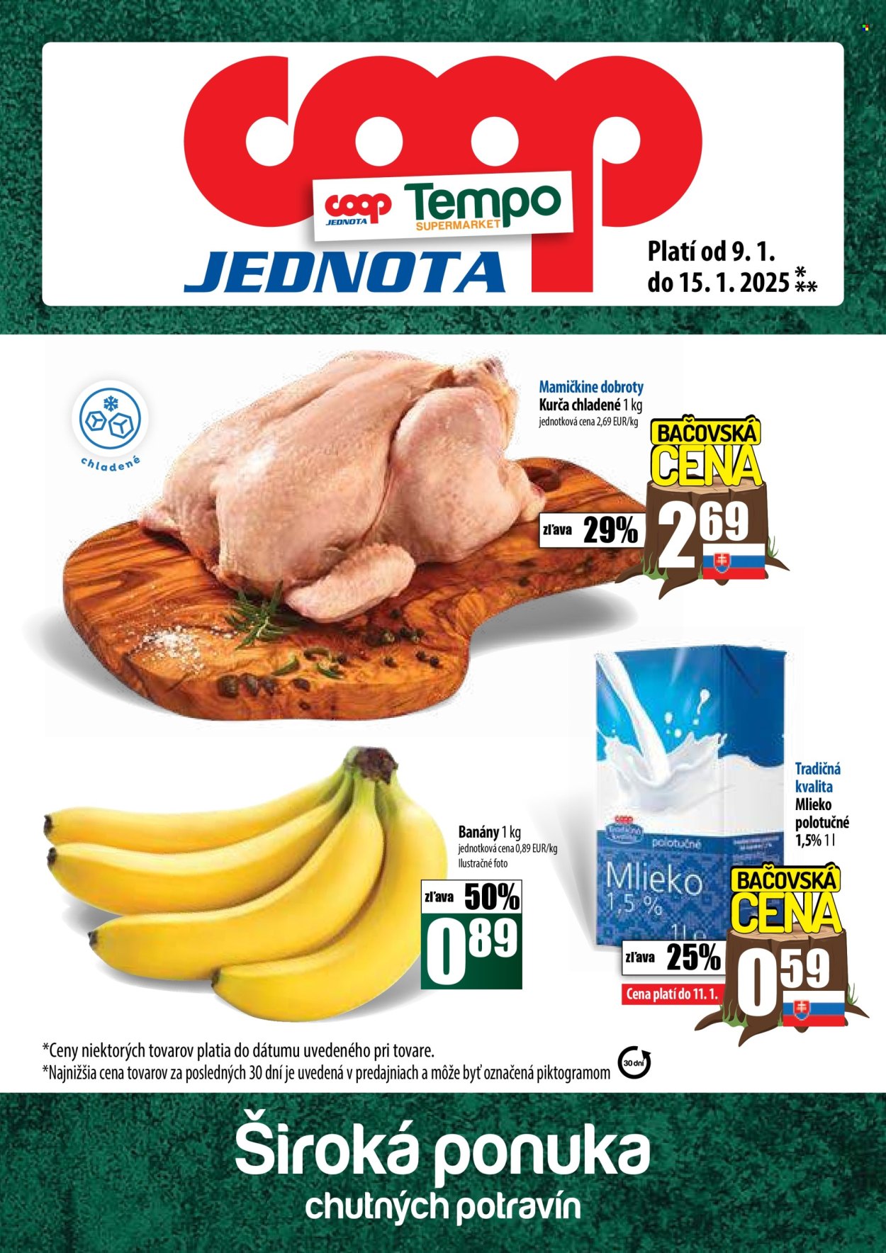 Leták COOP Jednota - 9.1.2025 - 15.1.2025. Strana 1