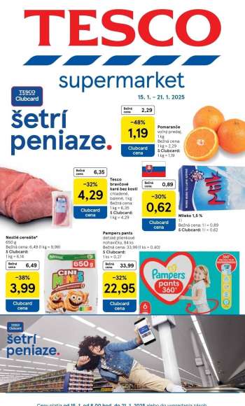 Leták TESCO supermarket - 15.1.2025 - 21.1.2025.
