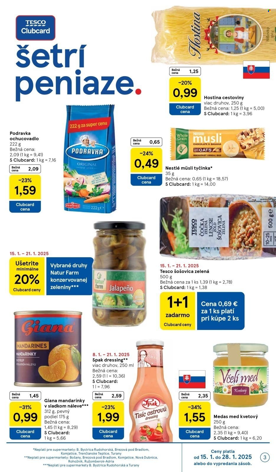 Leták TESCO supermarket - 15.1.2025 - 21.1.2025. Strana 3