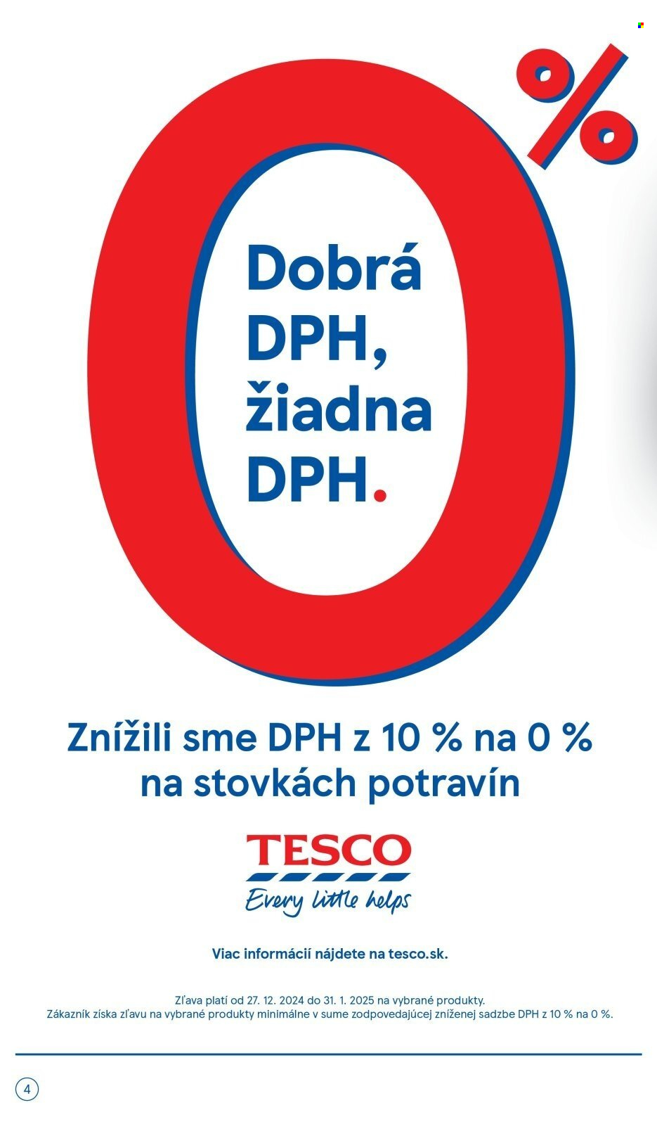 Leták TESCO supermarket - 15.1.2025 - 21.1.2025. Strana 4