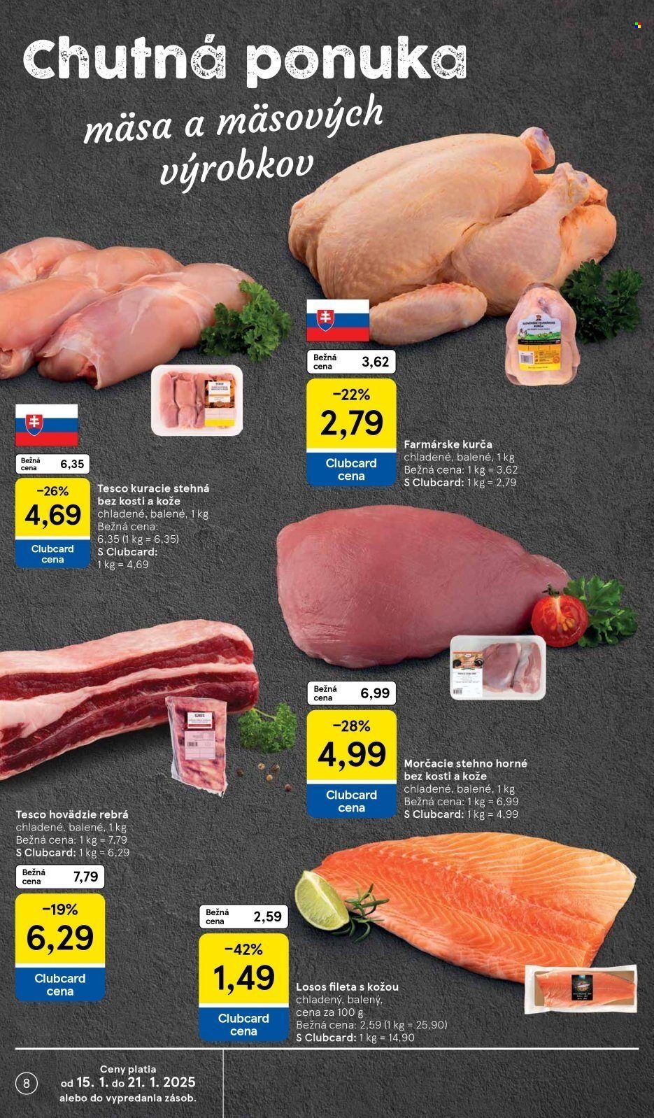 Leták TESCO supermarket - 15.1.2025 - 21.1.2025. Strana 8