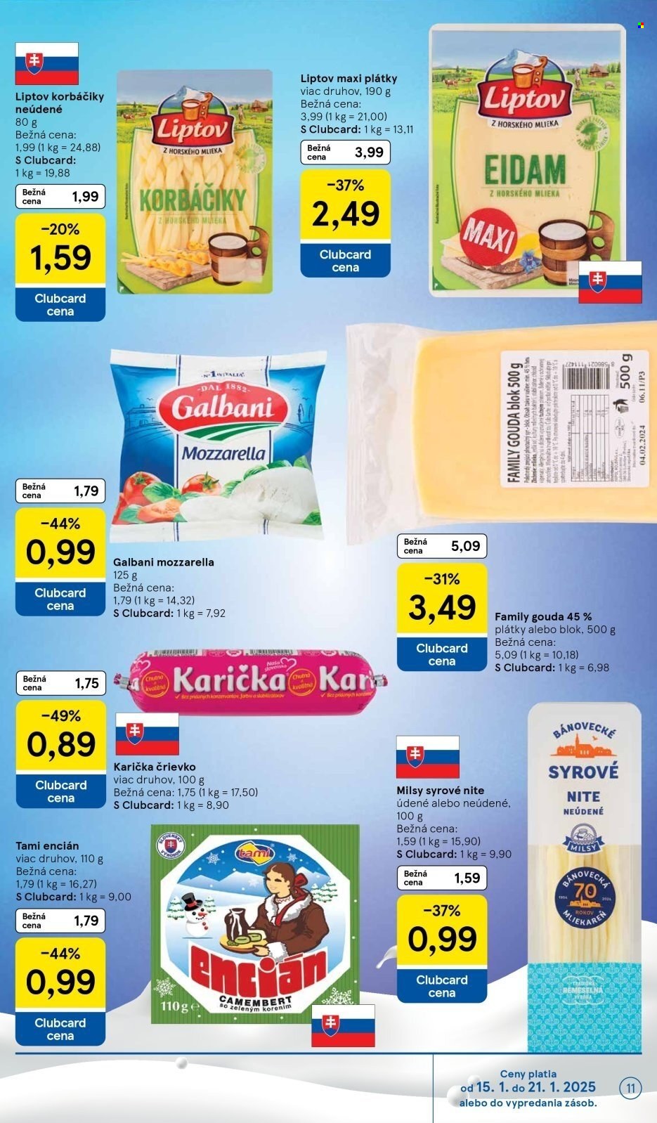Leták TESCO supermarket - 15.1.2025 - 21.1.2025. Strana 11