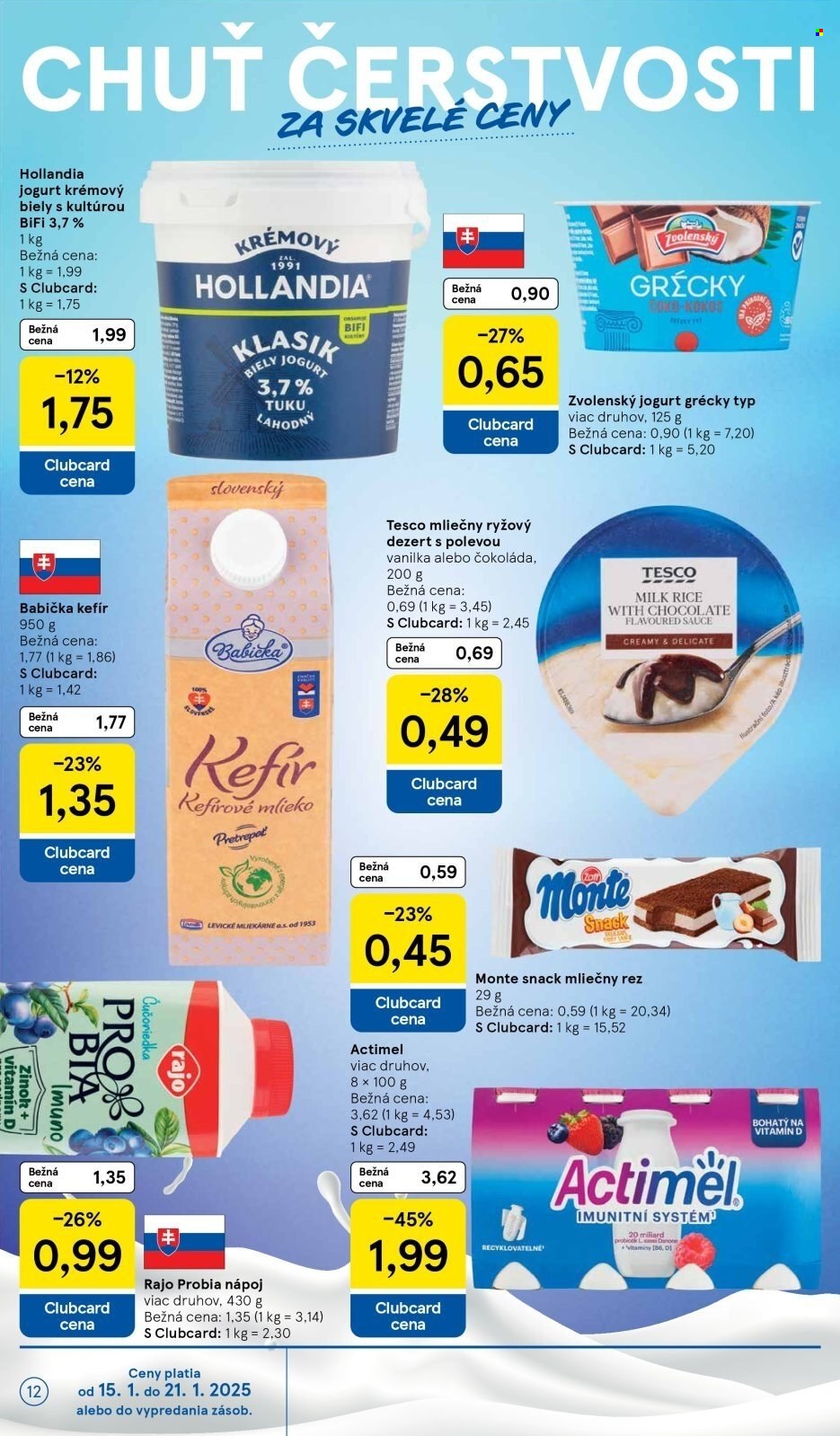 Leták TESCO supermarket - 15.1.2025 - 21.1.2025. Strana 12