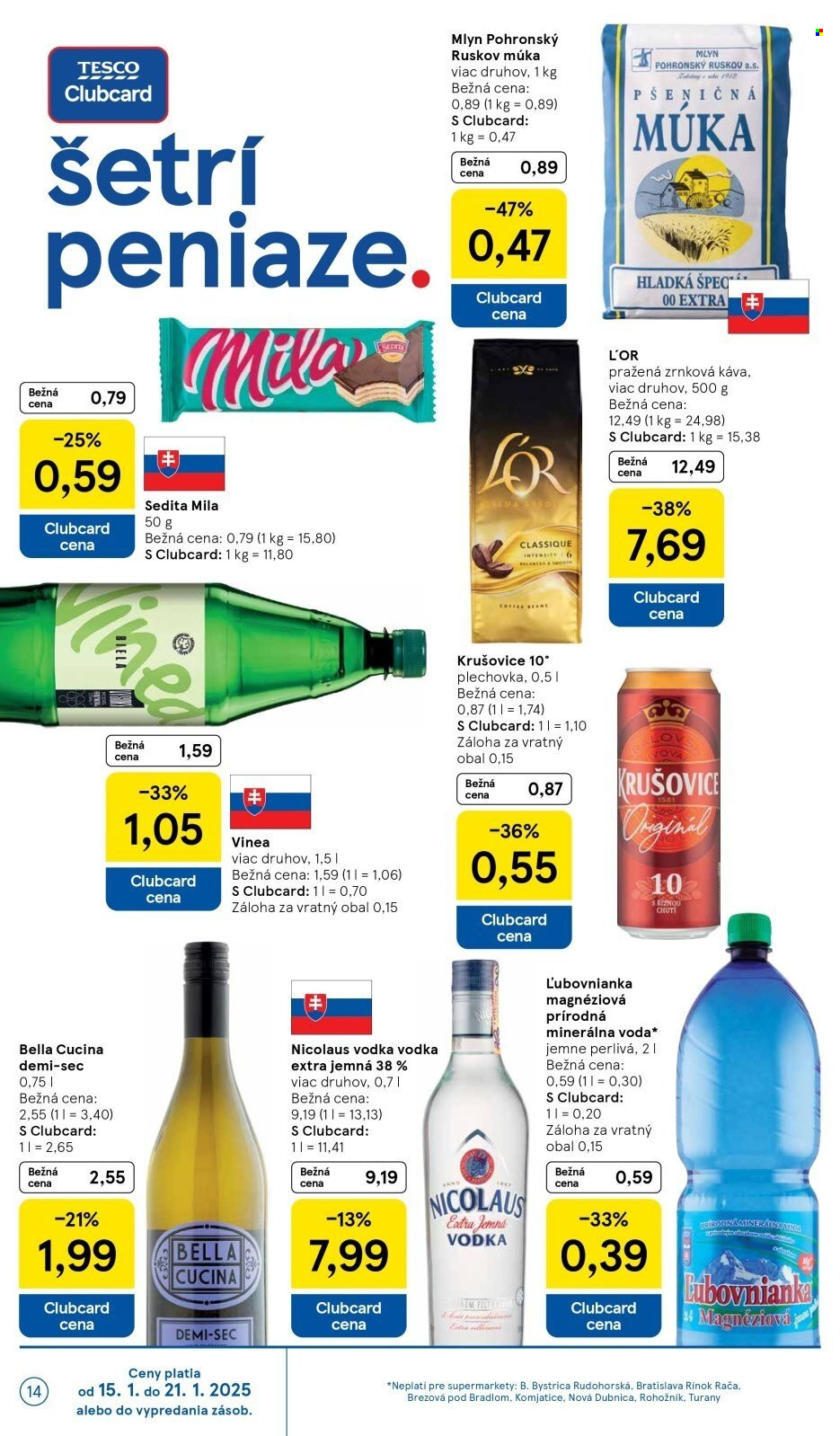 Leták TESCO supermarket - 15.1.2025 - 21.1.2025. Strana 14