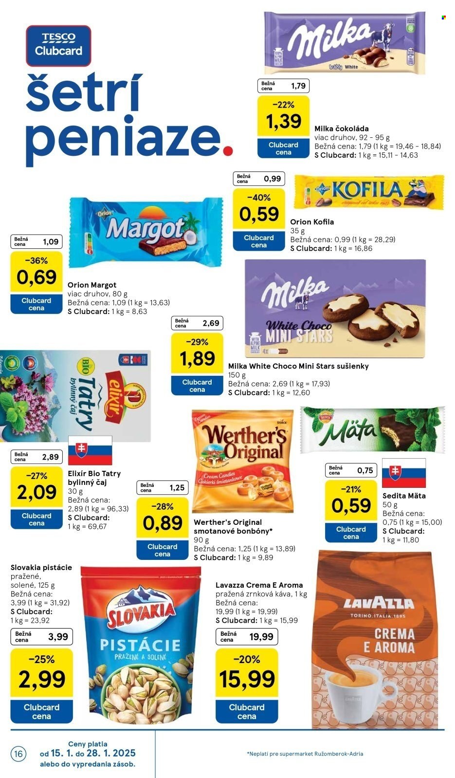 Leták TESCO supermarket - 15.1.2025 - 21.1.2025. Strana 16