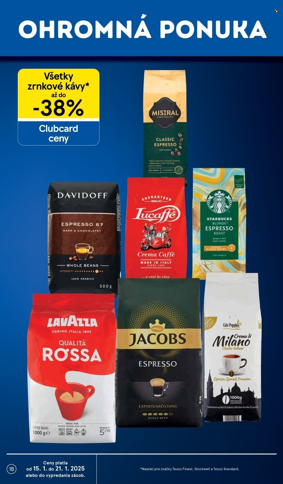 Leták TESCO supermarket - 15.1.2025 - 21.1.2025. Strana 18