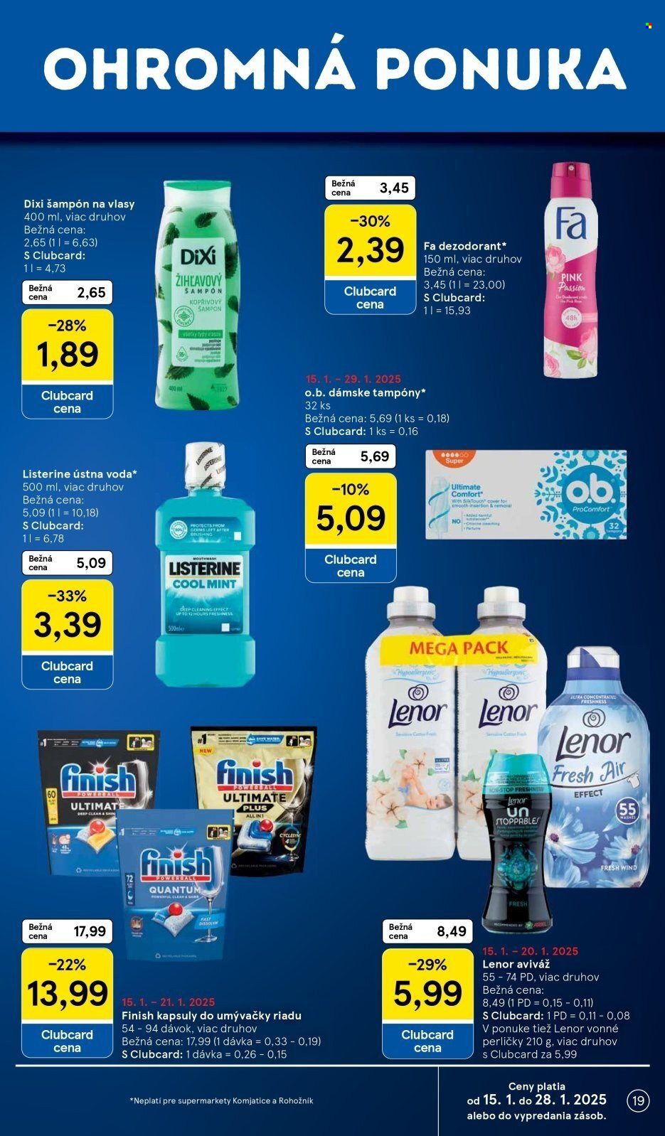 Leták TESCO supermarket - 15.1.2025 - 21.1.2025. Strana 19