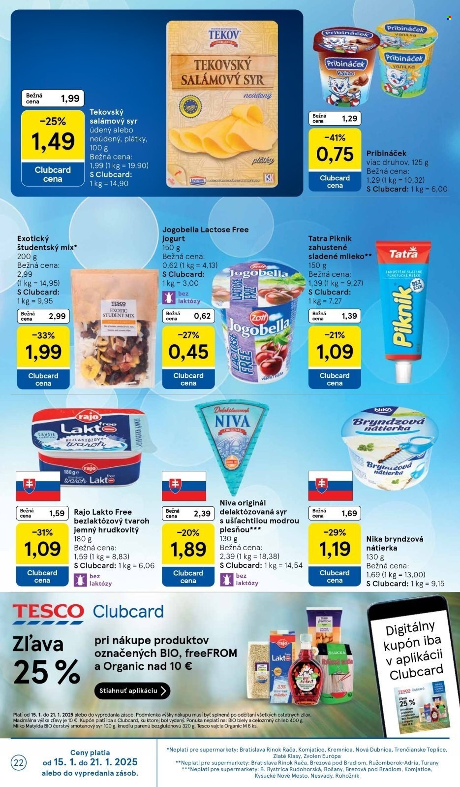Leták TESCO supermarket - 15.1.2025 - 21.1.2025. Strana 22