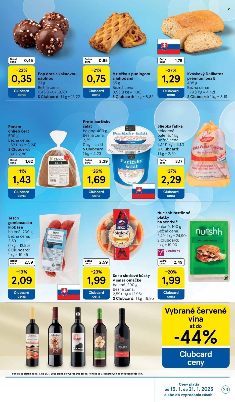 Leták TESCO supermarket - 15.1.2025 - 21.1.2025. Strana 23