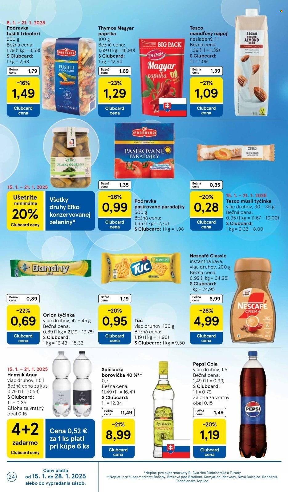 Leták TESCO supermarket - 15.1.2025 - 21.1.2025. Strana 24