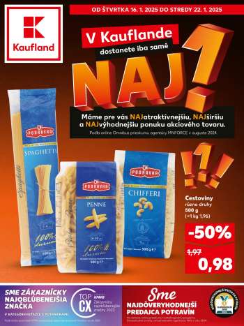 Leták Kaufland - 16.1.2025 - 22.1.2025.