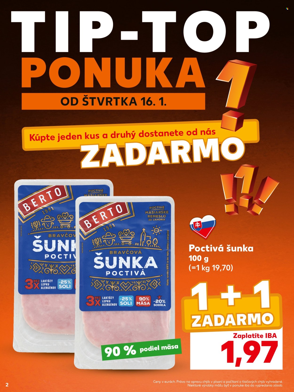 Leták Kaufland - 16.1.2025 - 22.1.2025. Strana 2