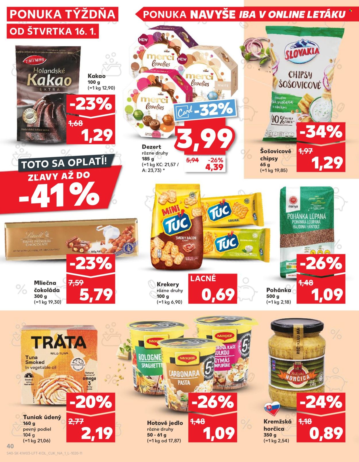 Leták Kaufland - 16.1.2025 - 22.1.2025. Strana 40