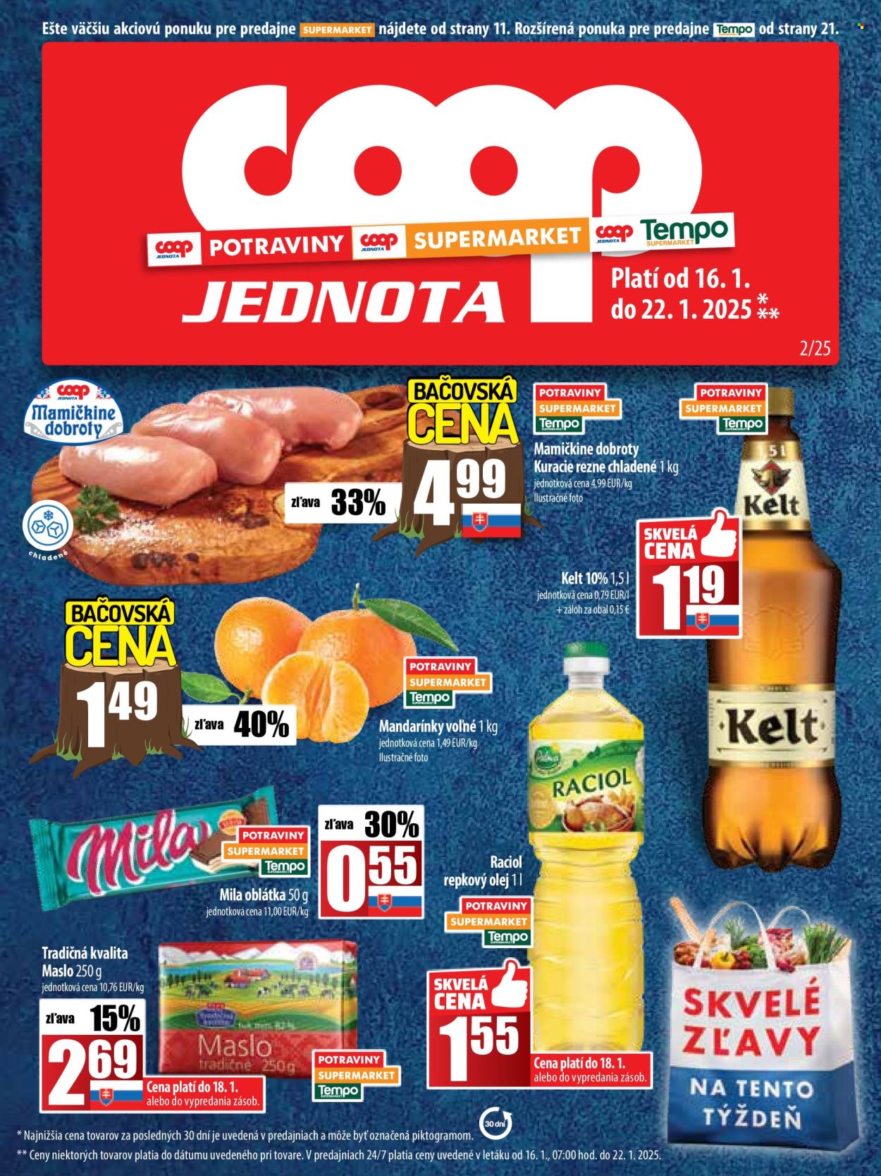 Leták COOP Jednota - 16.1.2025 - 22.1.2025. Strana 1