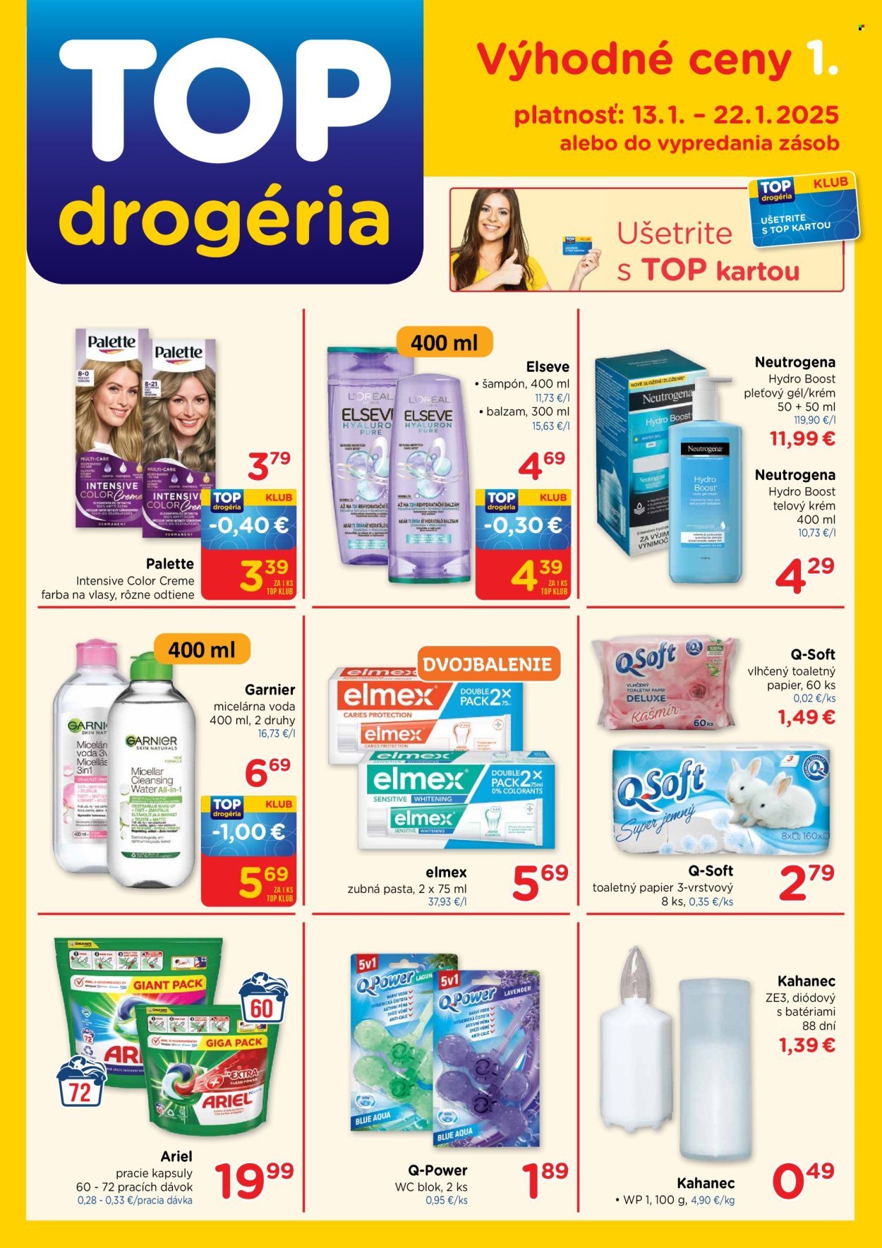 Leták TOP drogéria - 13.1.2025 - 22.1.2025. Strana 1